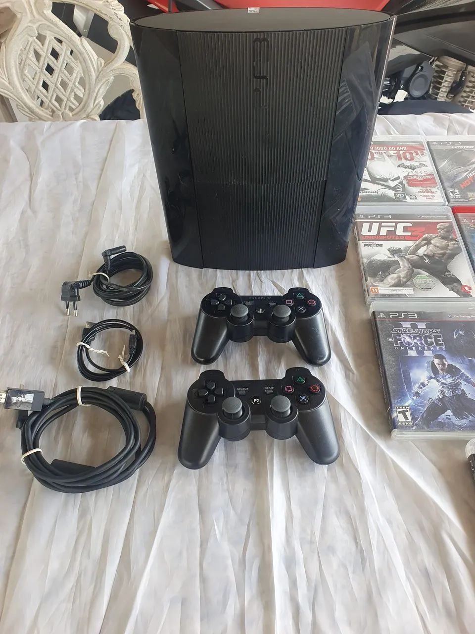 Ps3 Super Slim 250 Gb Completo 64294630404098120