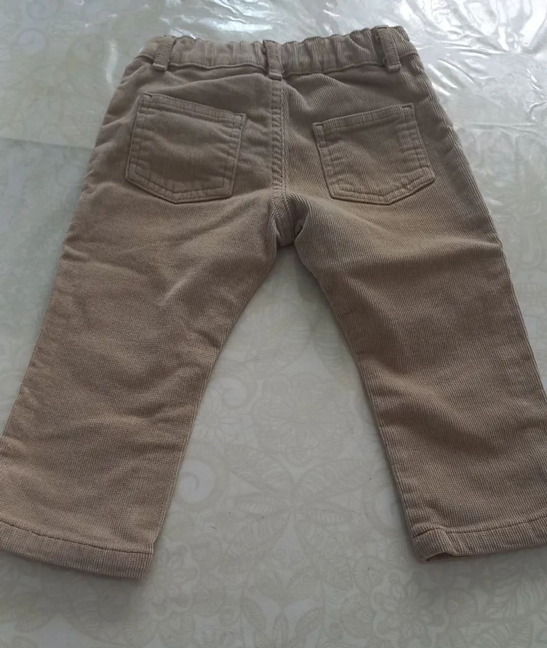 Calça de Corduroy Bebê - Bege - Foto 2