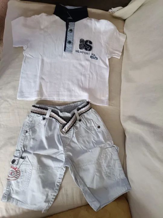 Conjunto Shorts e Blusa Infantil Arte Menor - Tamanho 3 Anos - Foto 2