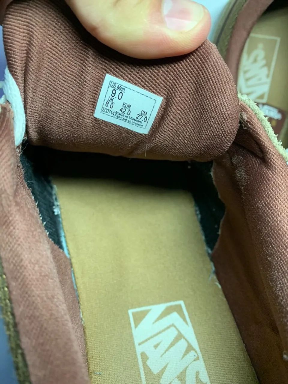 tenis vans caldrone suede marrom - Foto 3