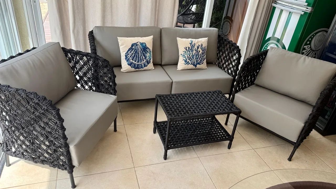 Conjunto Évora - Sofá e Poltronas Tricô Náutico - Foto 2