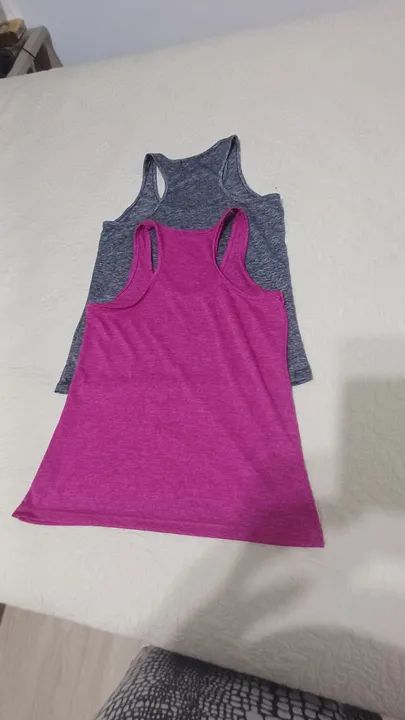 Camisetas academia P  Cinza e Rosa - Foto 2