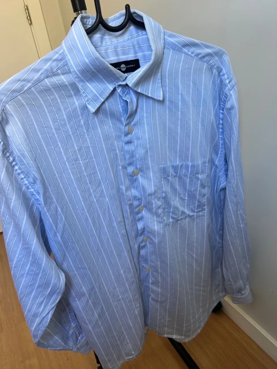 Camisa listrada azul - Tamanho M