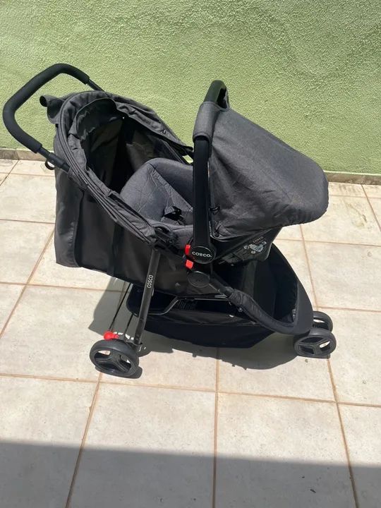 Carrinho de bebê Cosco - Preto - Usado - Foto 6