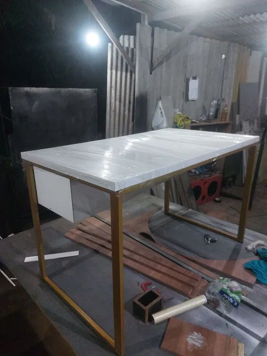 Mesa de Escritório Moderna com Gaveta - Foto 3