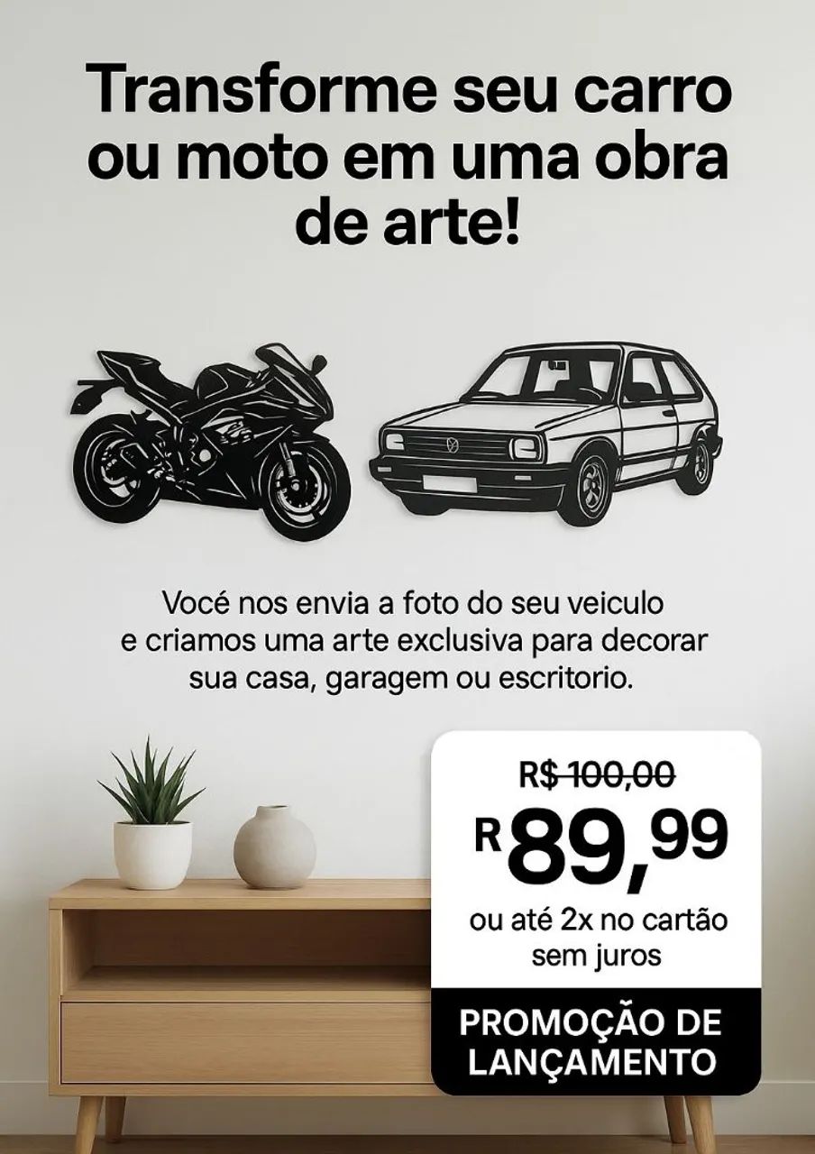 Carros e motos decorativas 