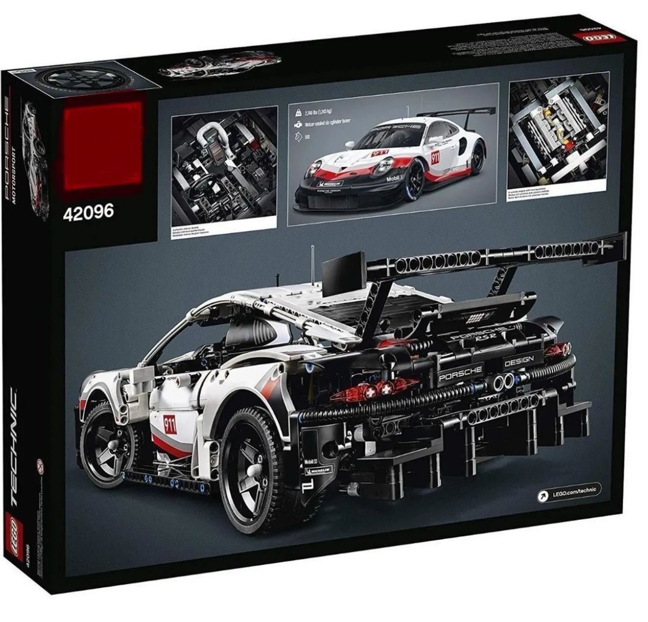 Blocos de montar LegoTechnic porshe 911 RS  1580 peças - Foto 4