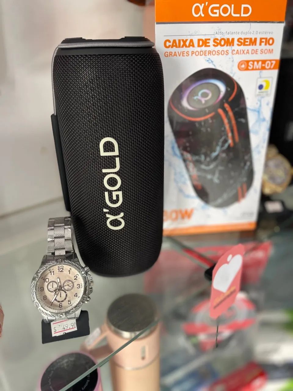 Caixa de Som Bluetooth H'MASTON Sem Fio. Grátis Relógio 