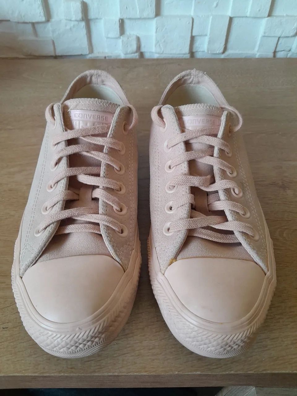 Converse All Star Rosa couro  - Tamanho 37