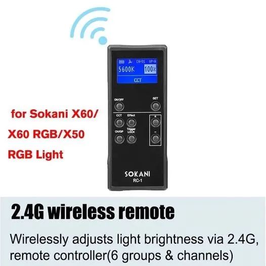 Controle Remoto Sokani RGB para LED Video Light, X25, X60, X50 - Foto 3