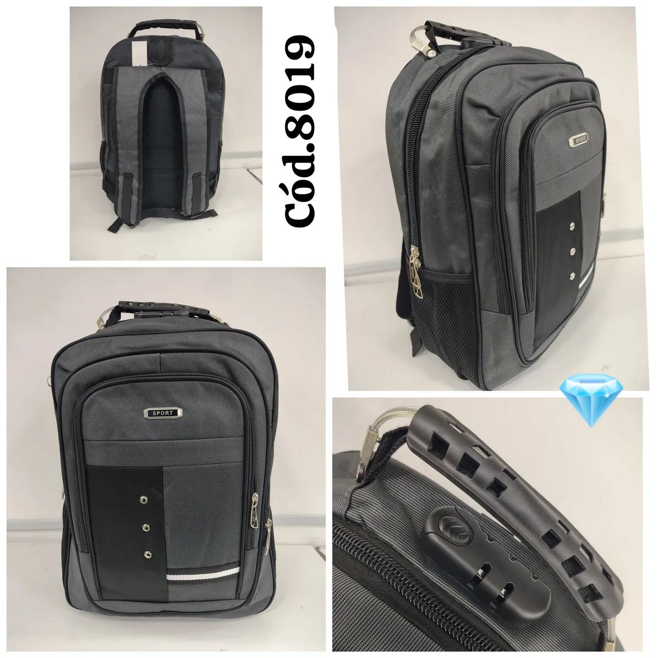 Mochila masculina c/cadeado, entrega com taxa  - Foto 3