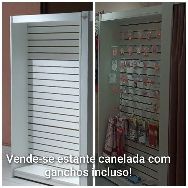 Módulo canelado com ganchos.