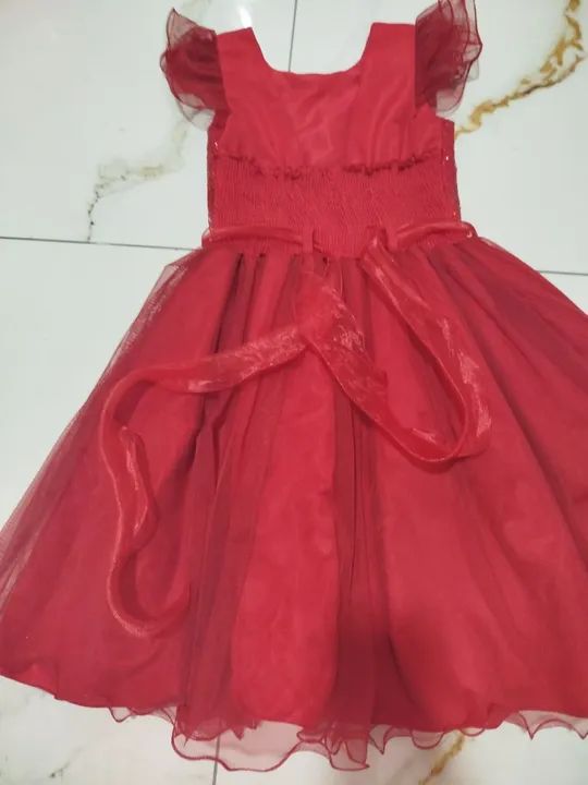 Vestido de festa infantil vermelho - Foto 5