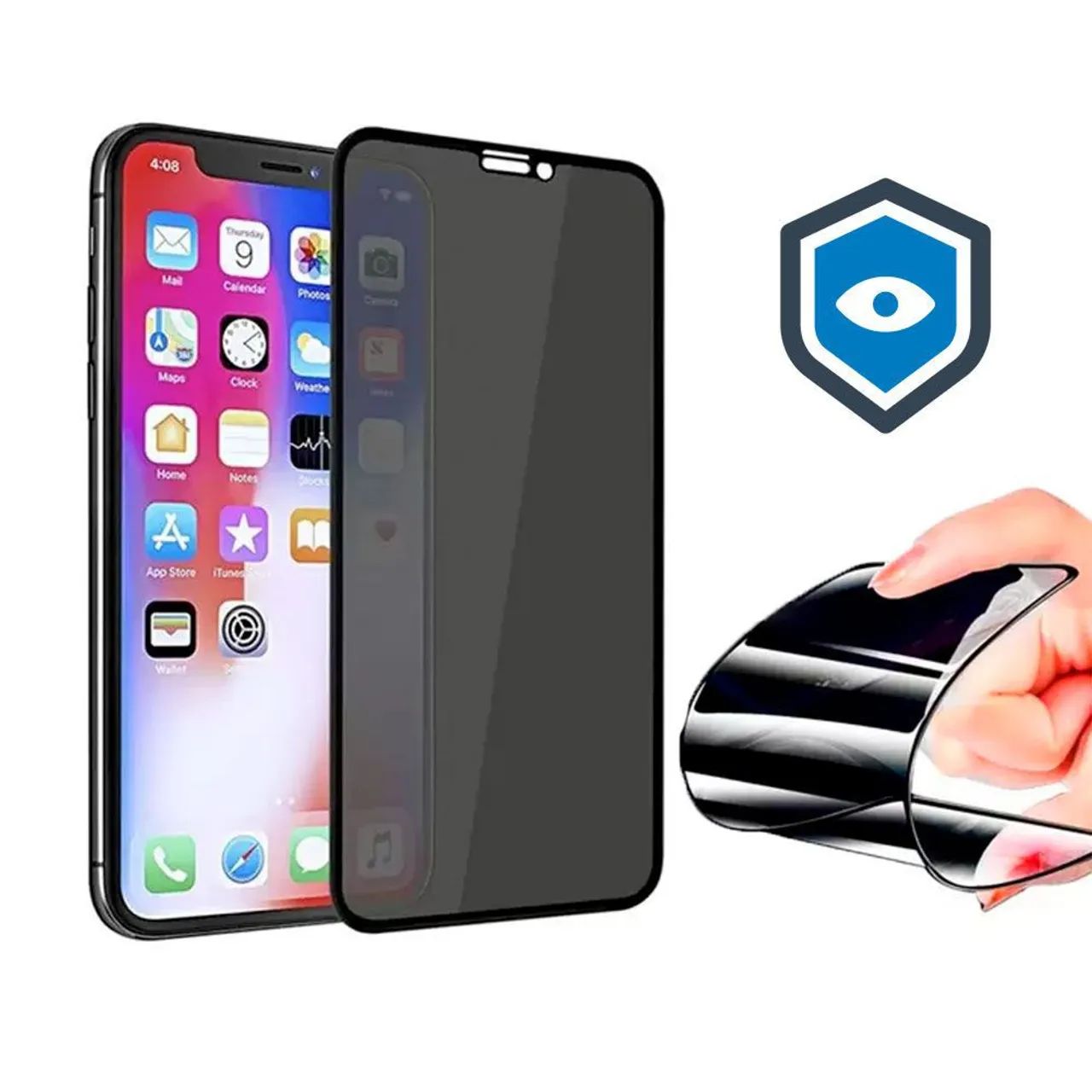 Película  vidro Privacidade para iPhone  privacy - Foto 2