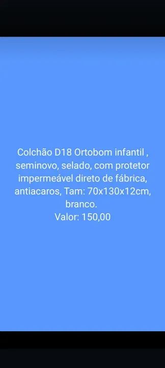 Colchão de berço Ortobom 