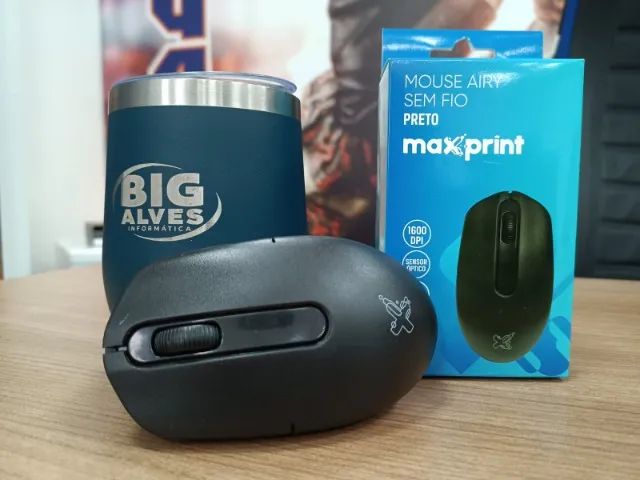 Mouse Wireless Maxprint Airy - Preto 11491 - Foto 2