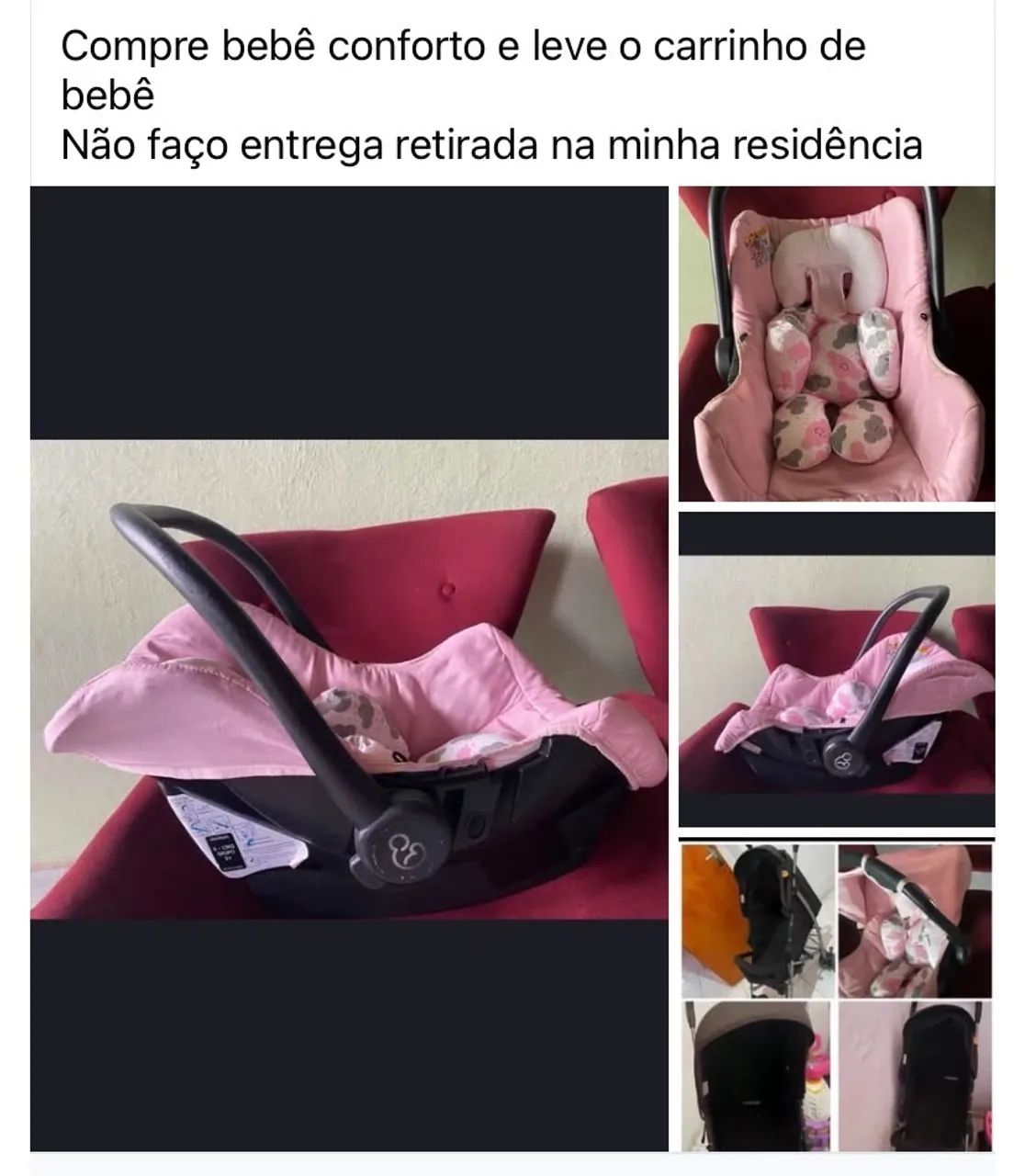 Vendo bebê conforto e leve carrinho de bebê grátis 