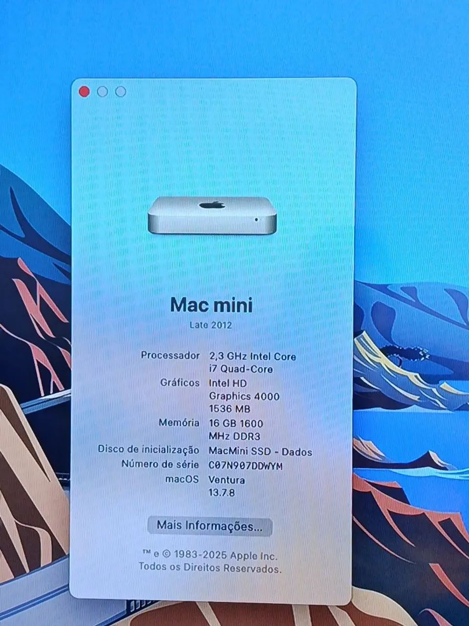 MAC MINI I7 16GB SSD 256. - Foto 3