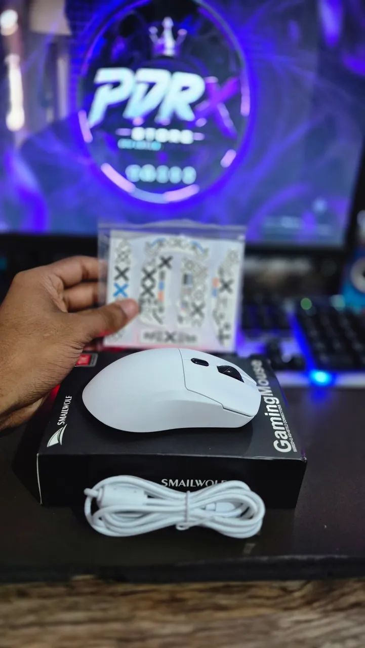  MOUSE GAMER SMAILWOLF M3 ? SEM FIO | 12.000 DPI | TRI-MODE - Foto 5