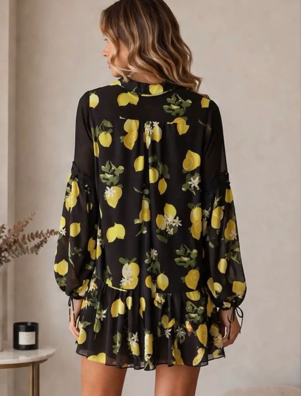 vestido animale preto estampado 36 - Foto 2