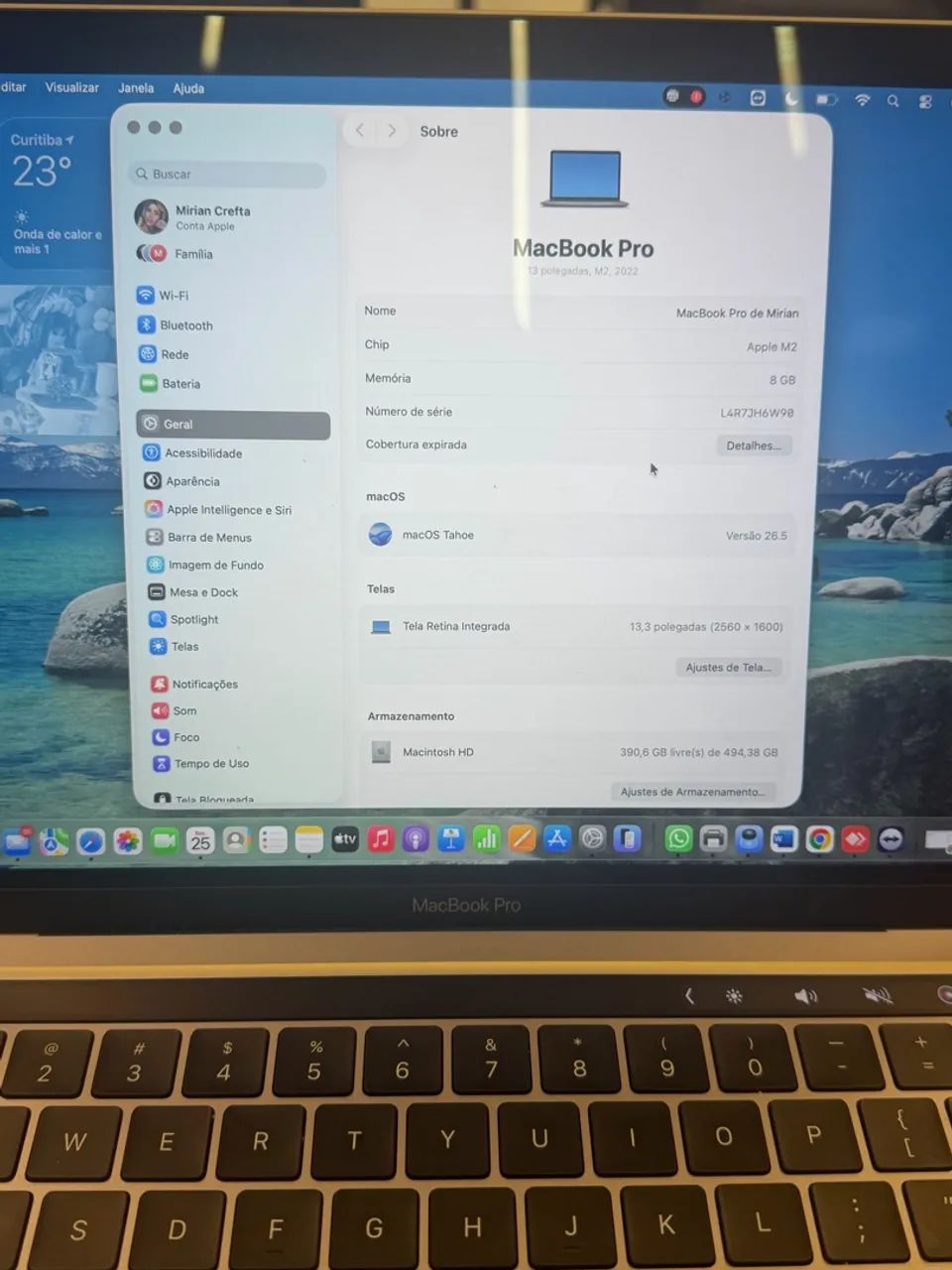 MacBook Pro Touch Bar 13 pol M2 8Gb - Foto 5