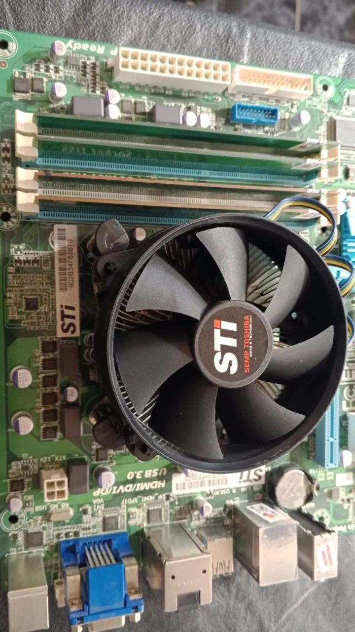Kit placa mãe com 4 slot Ì5 3470 com 8 gigas DDR3  - Foto 4