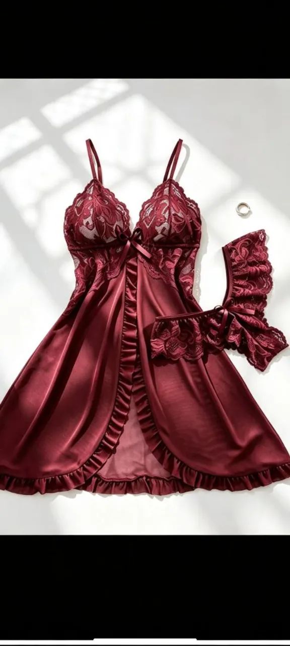 Lingerie vinho plus size 