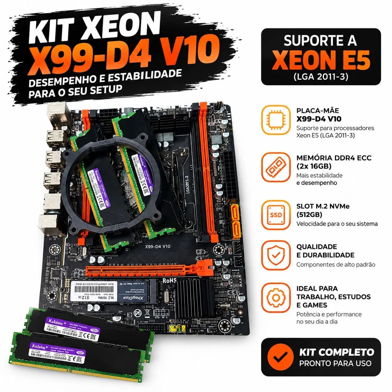 Kit Xeon 2640 v3 16Gb Ddr4