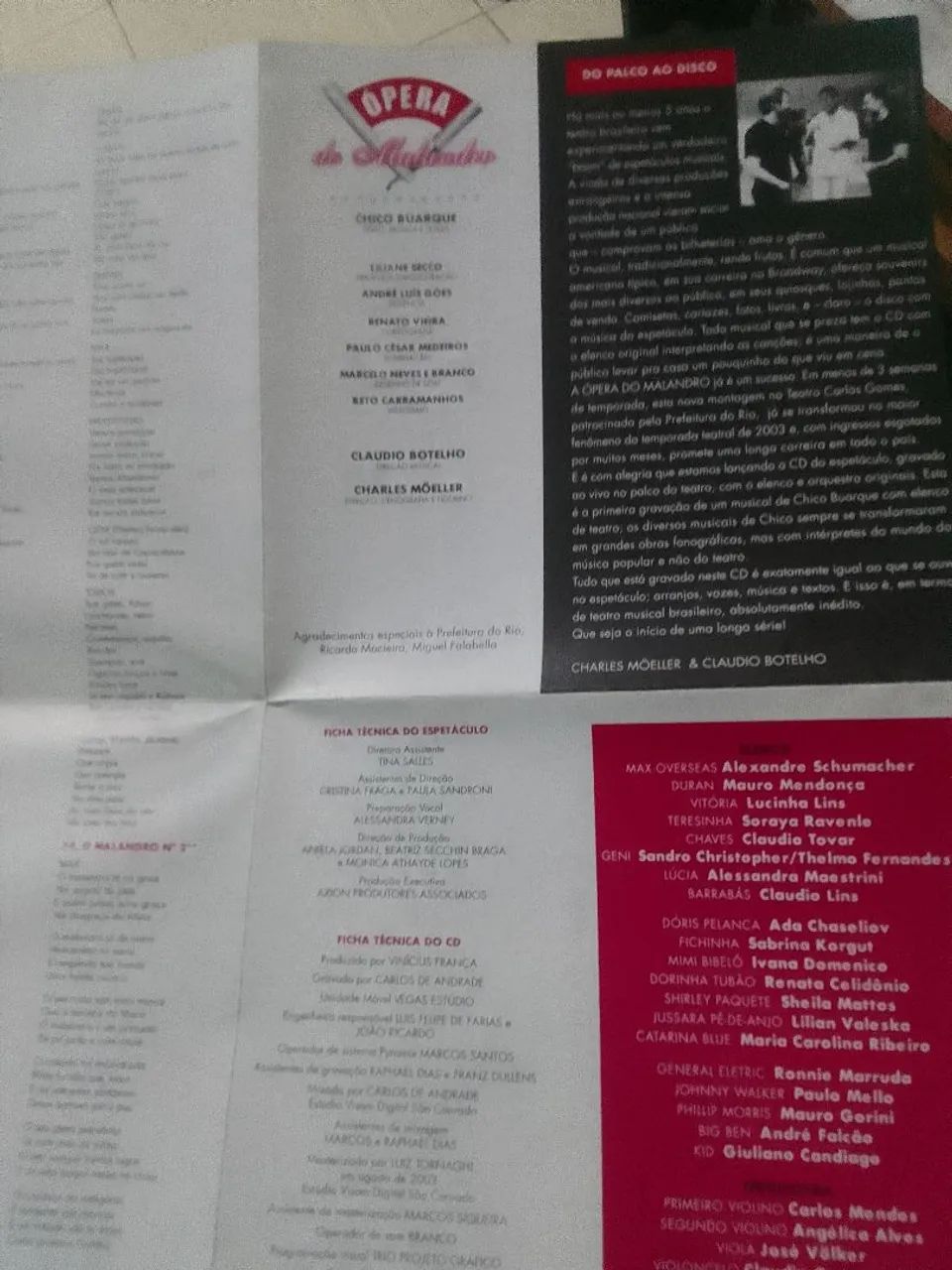 CD Ópera do Malandro: gravado ao vivo Agosto 2003 - Foto 4
