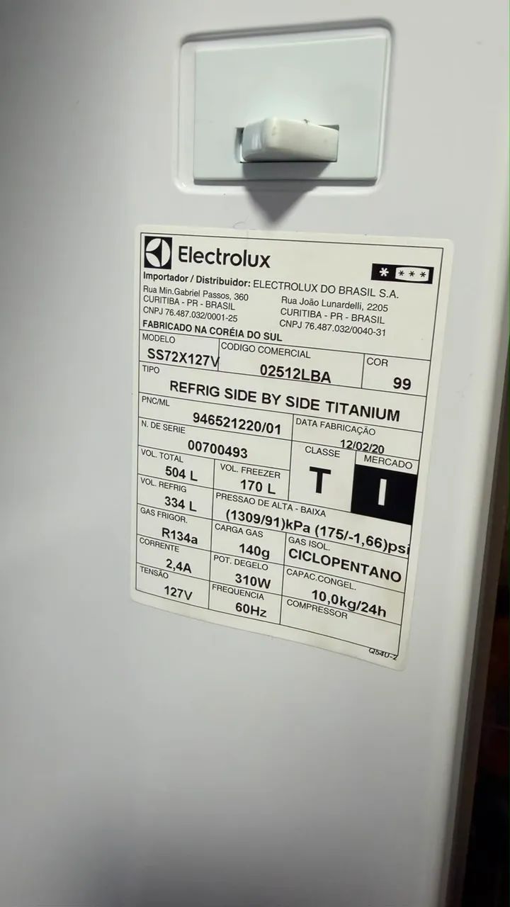 Geladeira Electrolux Side by Side Titanium - Foto 3
