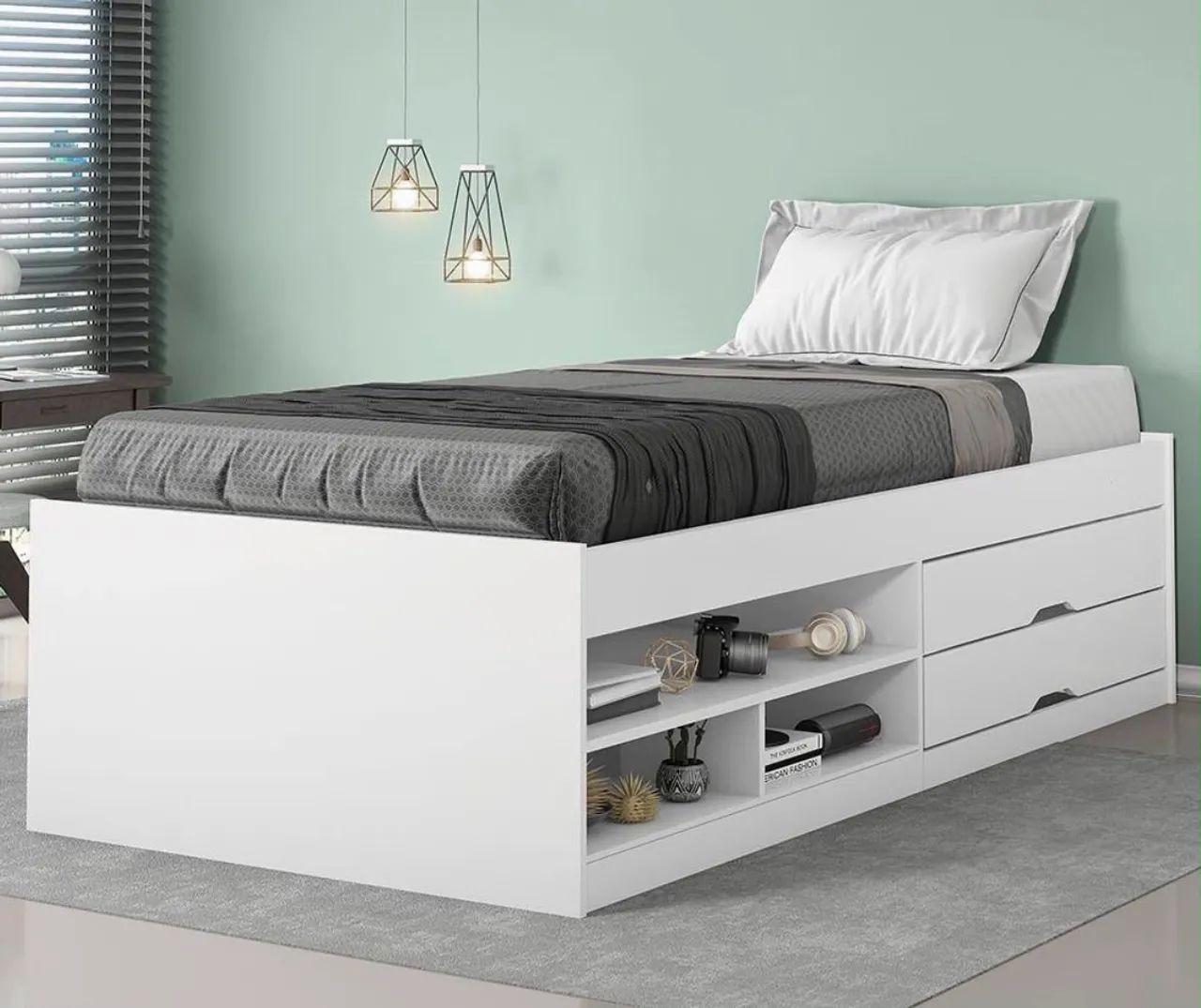 Cama com 2 Gavetas -Entrega e Montagem -Grátis 