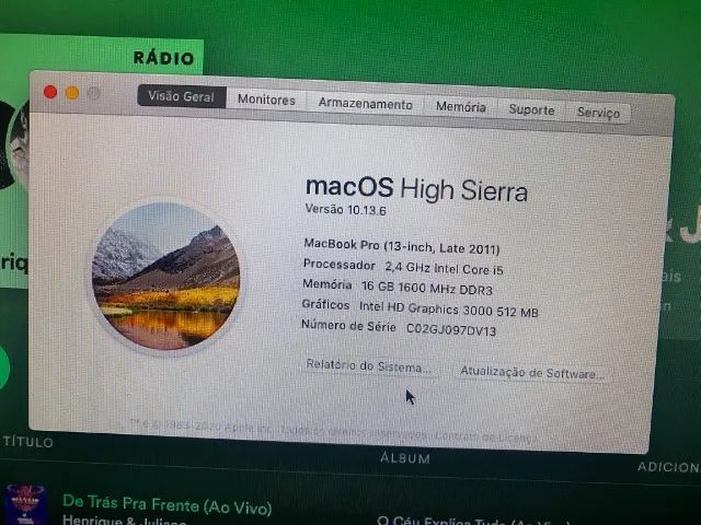 MACBOOK PRO 13-inch, late 2011 versao 10.13.6 - Foto 3