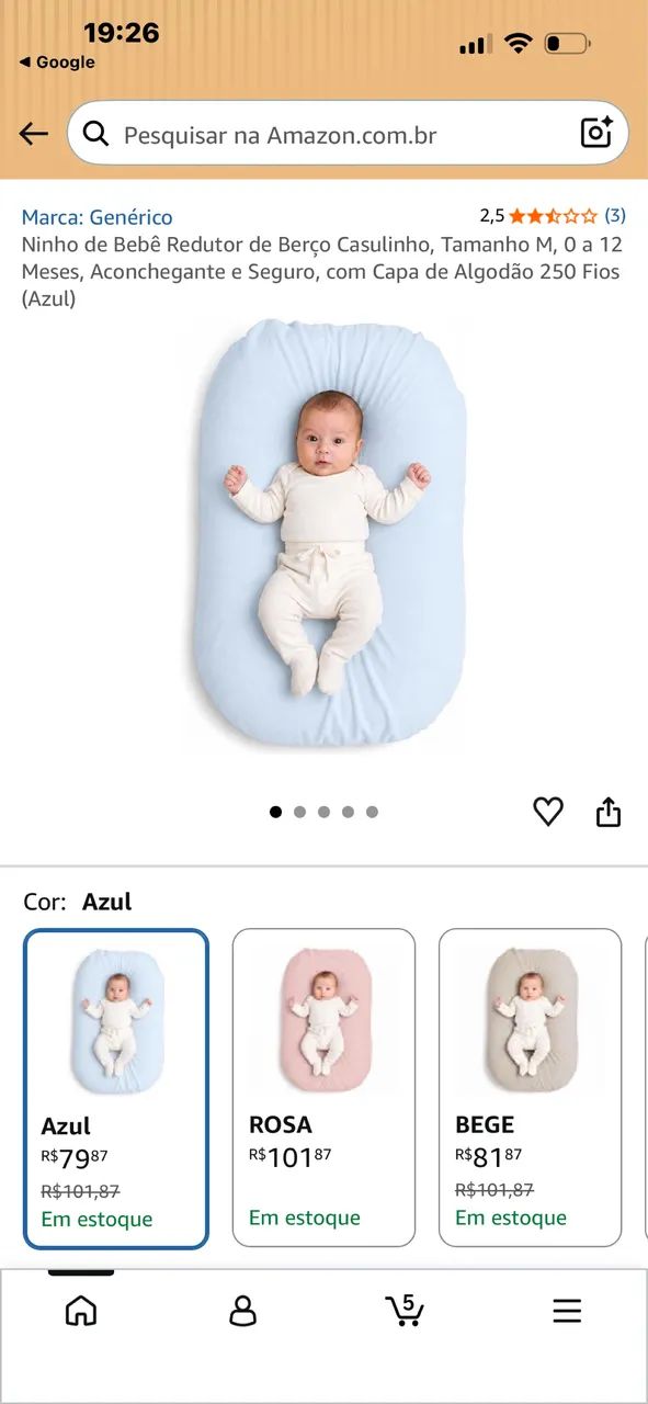 Ninho bebê azul