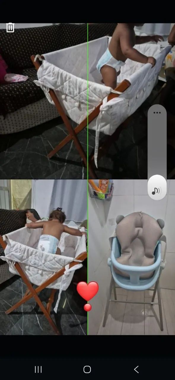 Berço e cadeira de banho