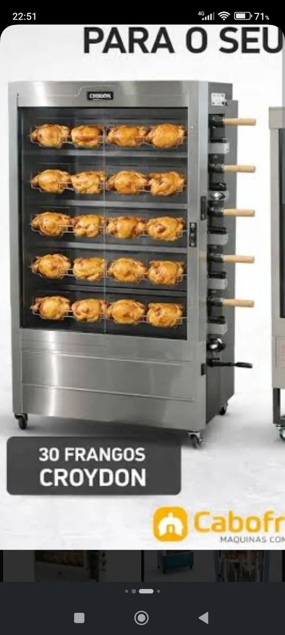 Vendo máquina de assar carne e frango 