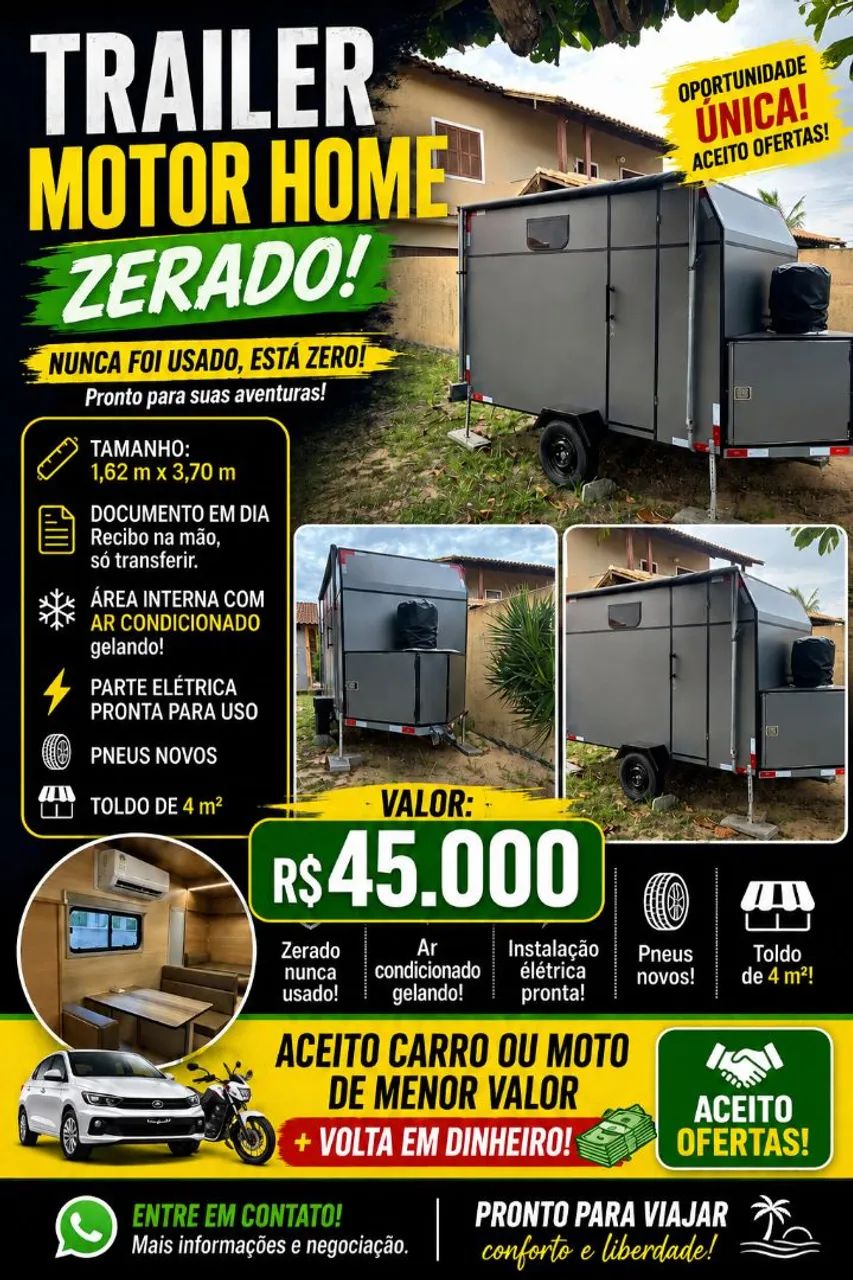 ?URGÊNCIA ?Vendo home trailer zero  - Foto 4