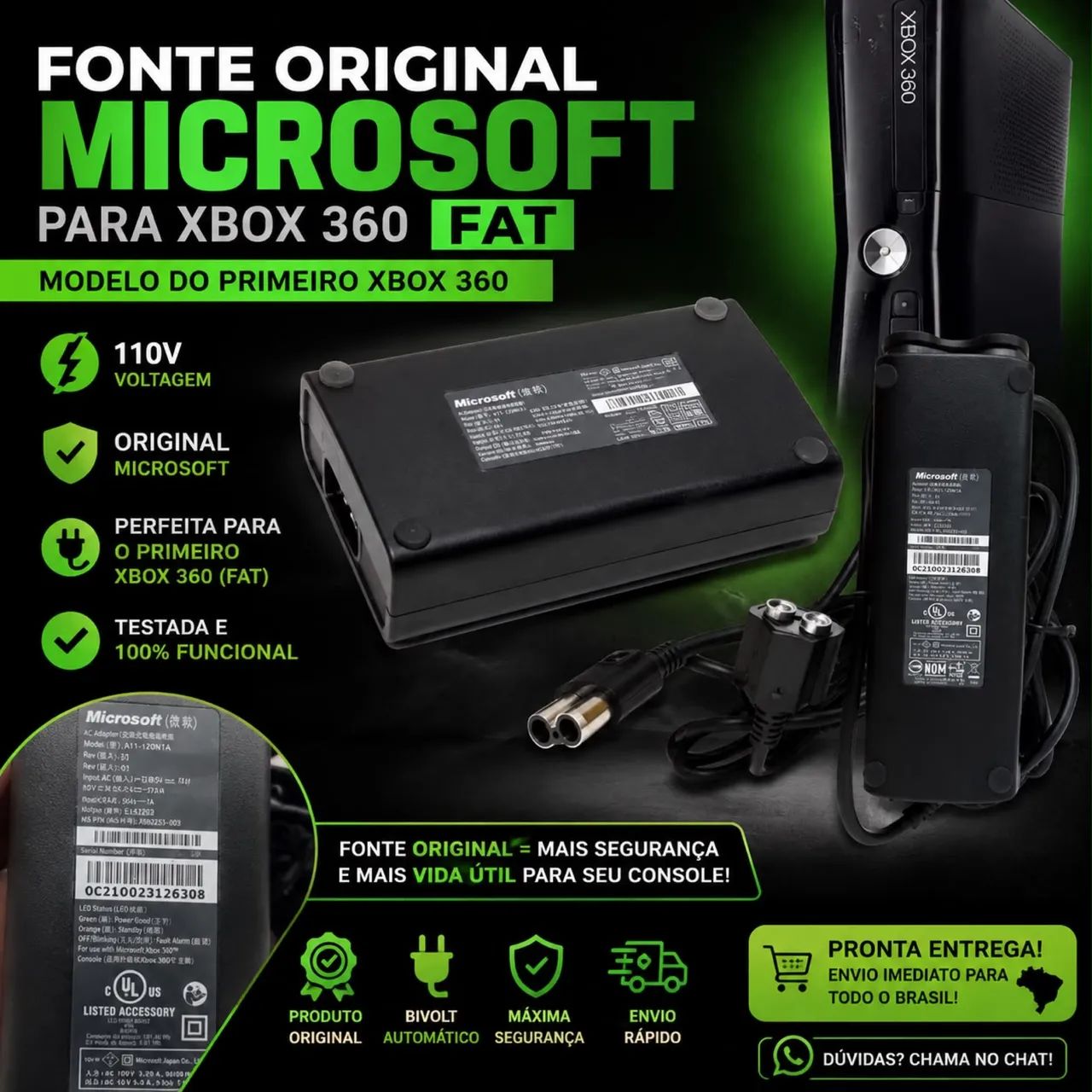 Fonte original xbox 360 