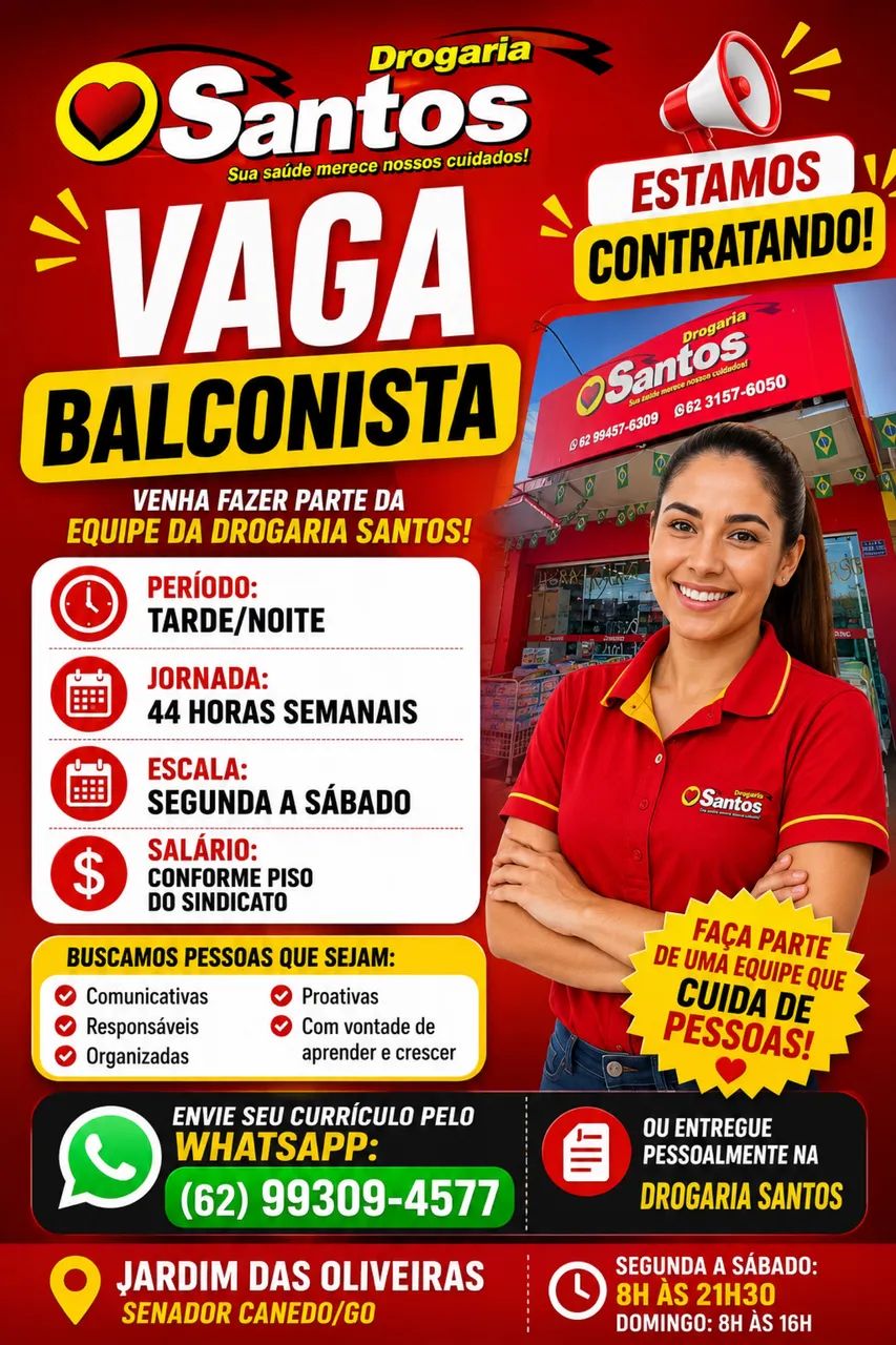 VAGA DE EMPREGO - BALCONISTA - Foto 3
