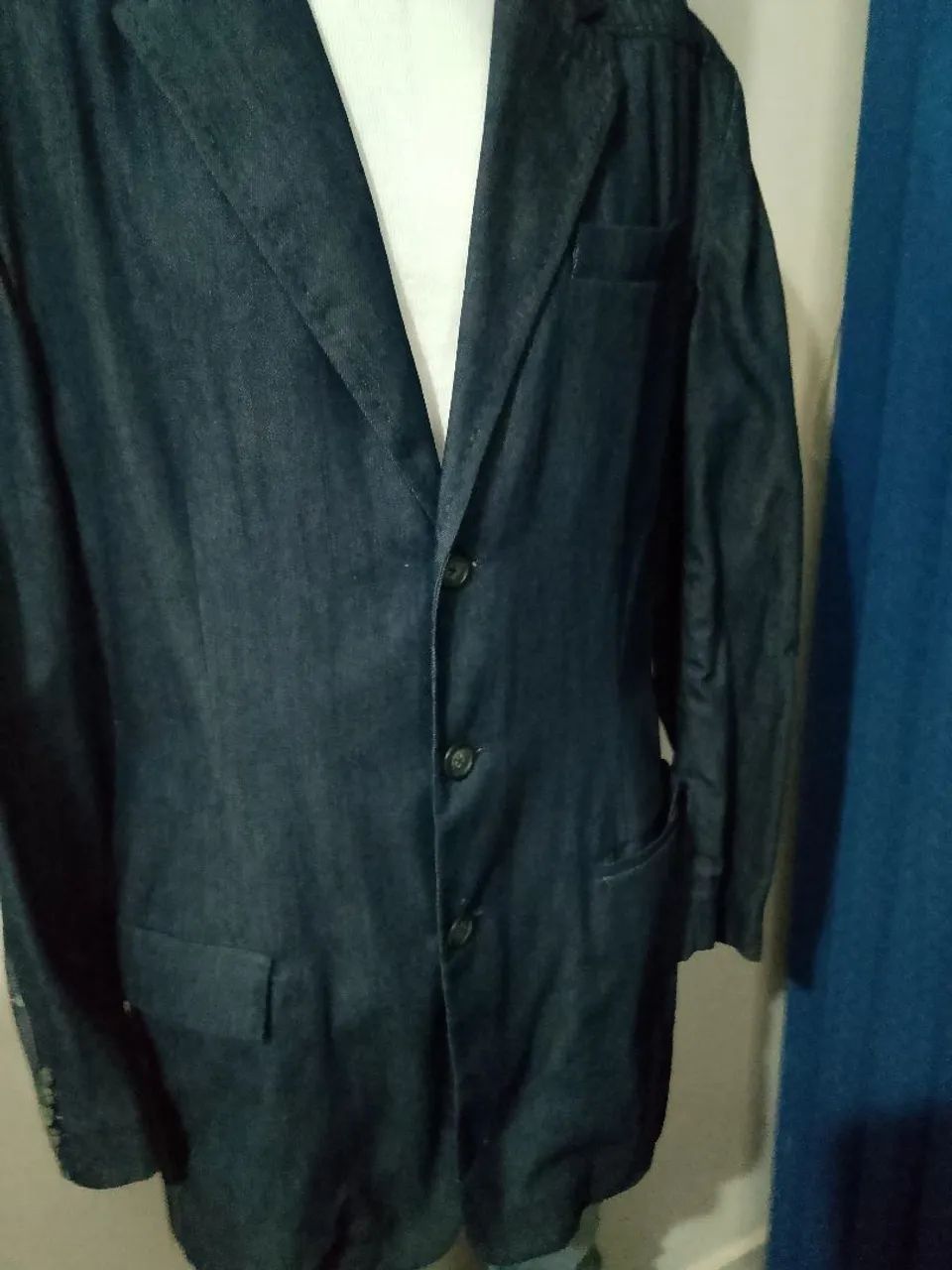 Casaco jeans masculino longo.  - Foto 3