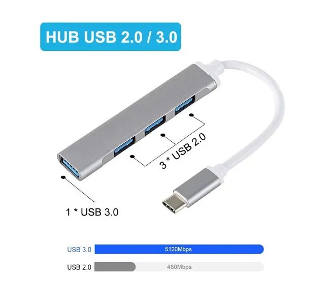 Hub Usb C 3.0  com 4 portas Usb HMaston - Foto 4