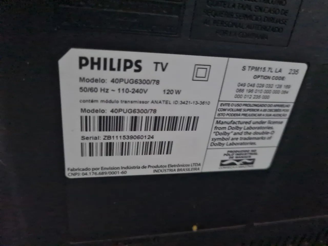TV Philips 40 polegadas Sinal Digital  - Foto 2