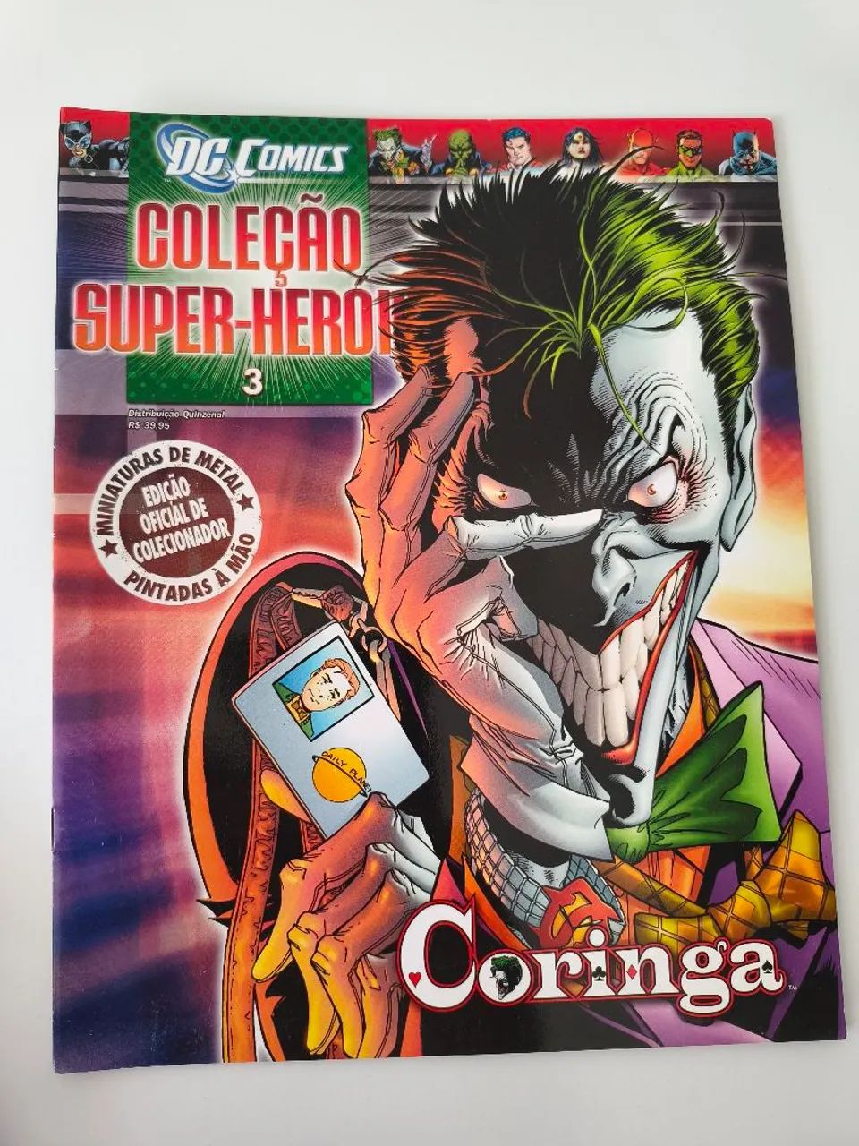 Miniatura Coringa Eaglemoss DC #03 Metal + Caixa + Fascículo - Foto 4
