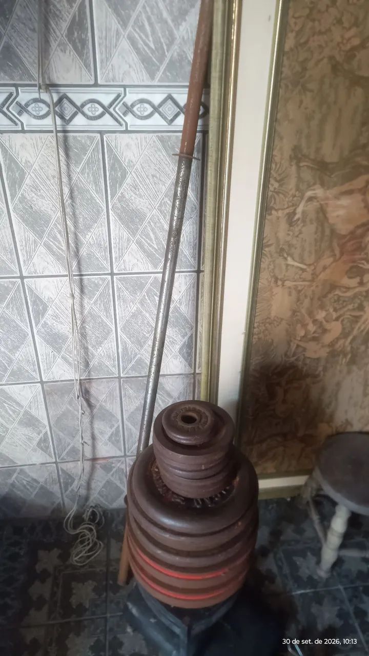 Anilhas e barras para musculação  - Foto 2