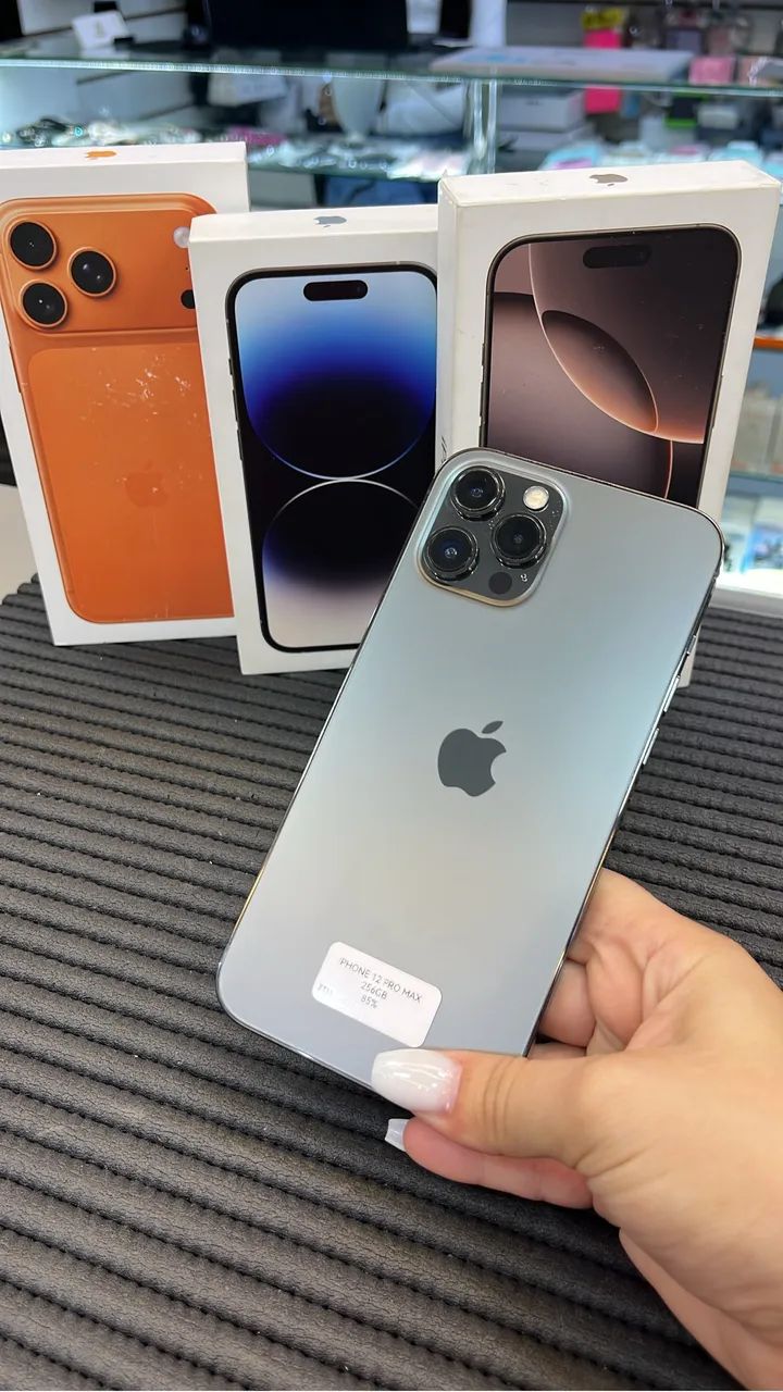 iPhone 12 Pro Max 256GB preto com garantia 