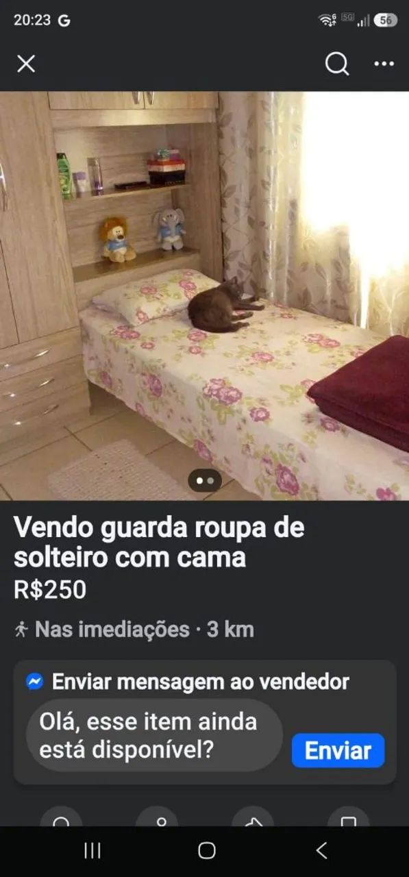 Guarda roupa de solteiro com cama  - Foto 2