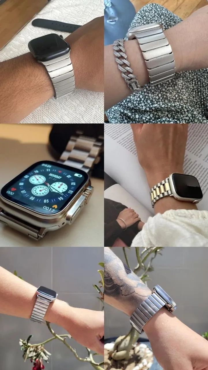 Pulseiras de Aço Stainless steel Para Apple Watch SmartWatch 