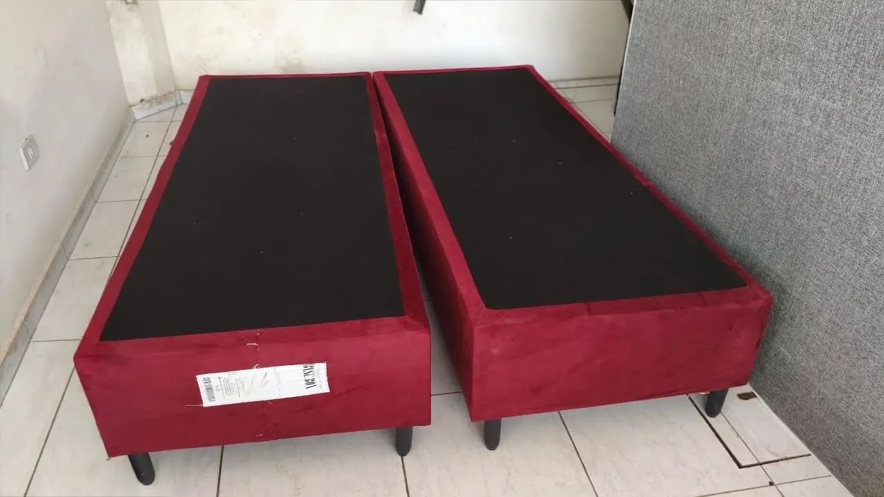 Cama Box Queen Molas Ensacadas + Cabeceira Estofada - Foto 3