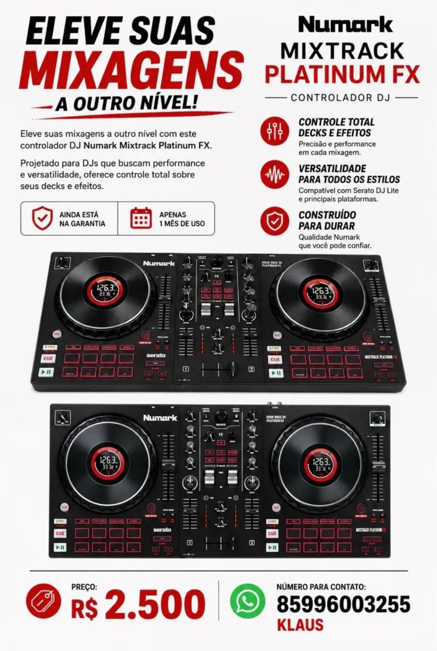 NOVA!!! Ddj Numark Dj pro fx - Foto 2