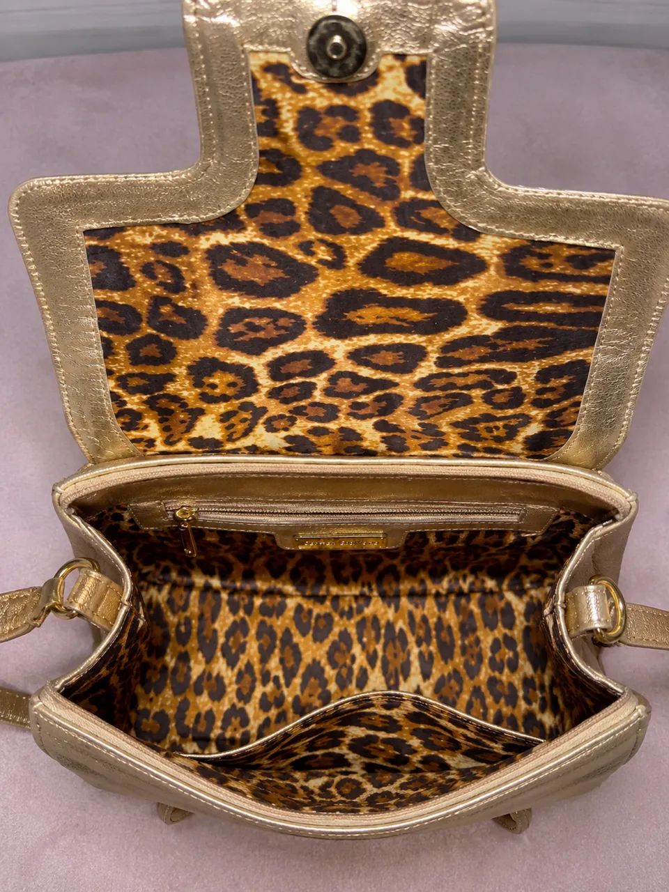 Bolsa Carmen Steffens Original Dourada | Excelente Estado - Foto 3