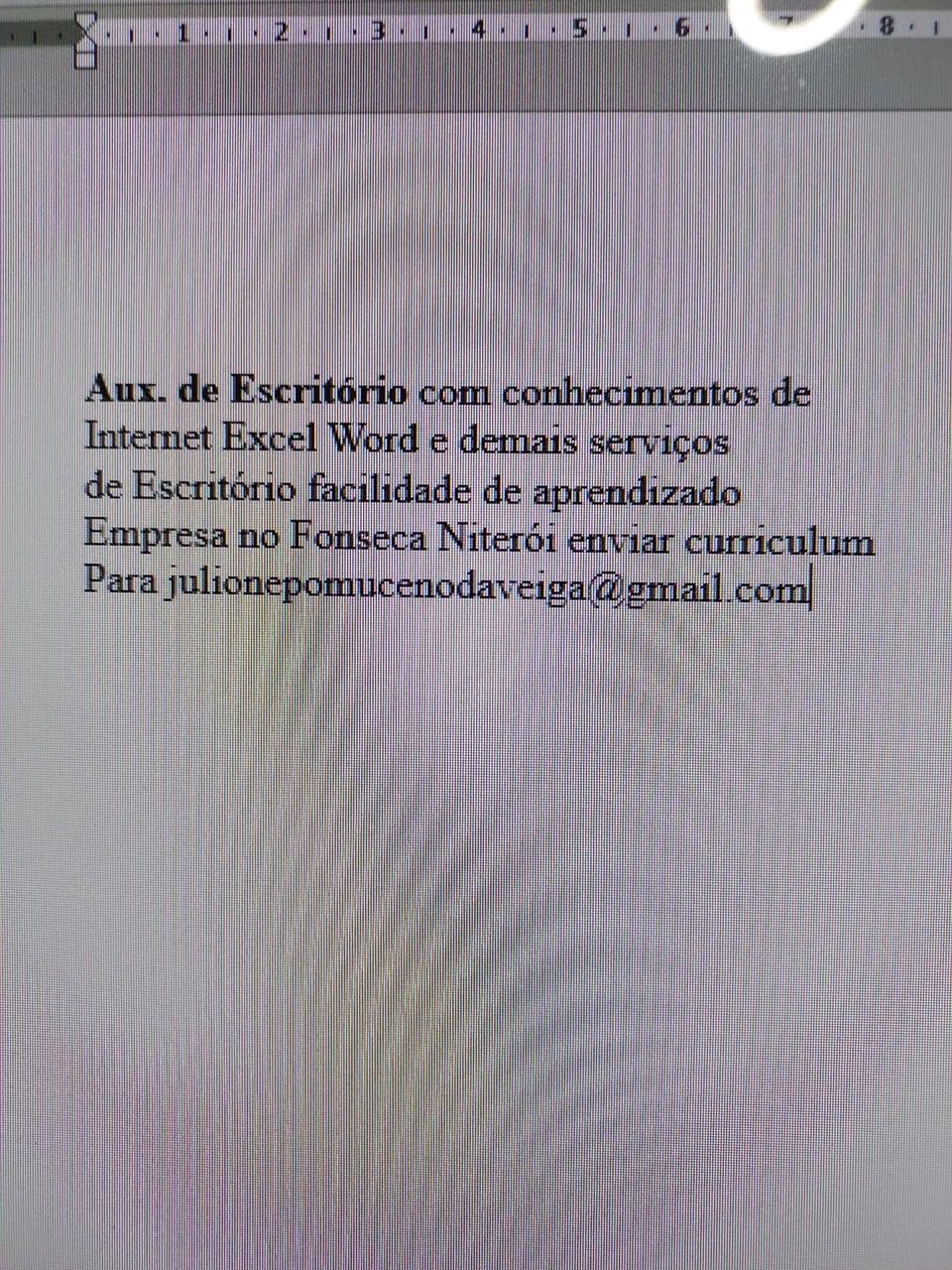 AUXILIAR DE ESCRITÓRIO 